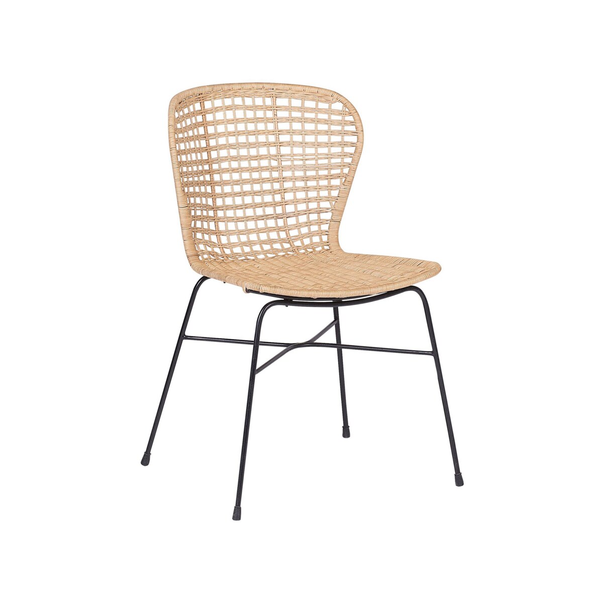 Zestaw 2 krzeseł do jadalni rattanowy naturalny ELFROS