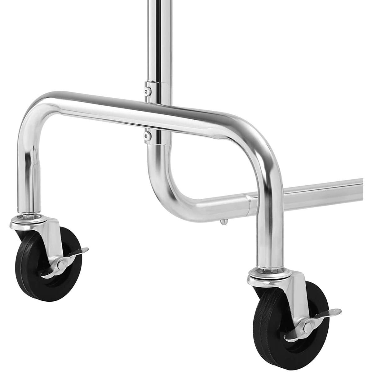 Wieszak Na Ubrania Na Kółkach do przedpokoju korytarza sypialni Srebrny