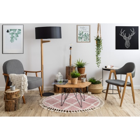 Dywan BERBER TROIK A0010 koło różowy / koło 120 cm