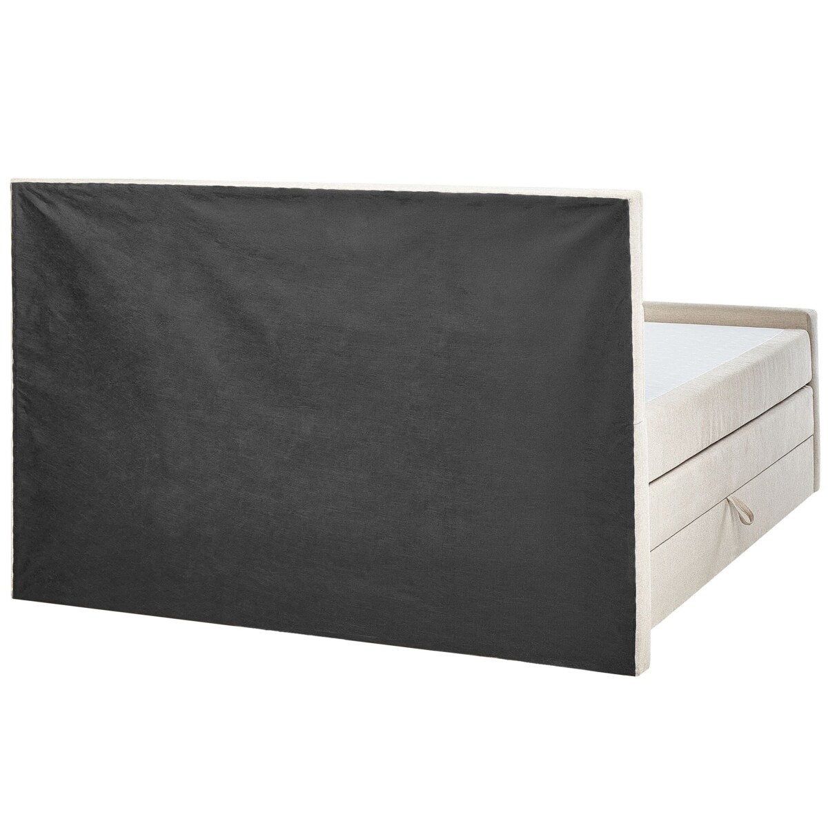 Łóżko kontynentalne z pojemnikami 160 x 200 cm beżowe ARISTOCRAT