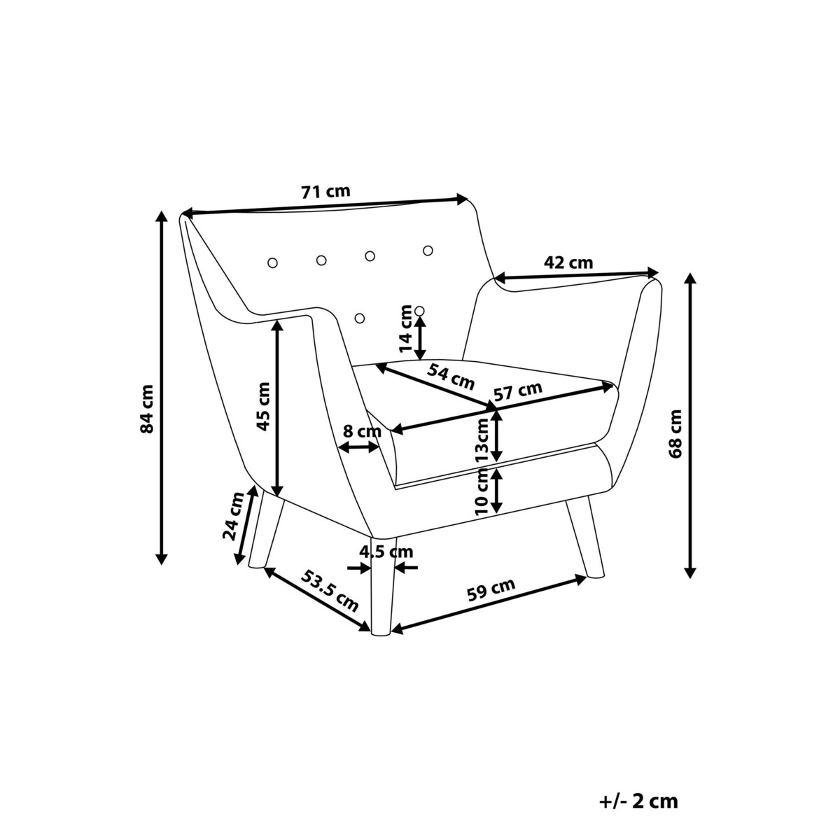 Fotel DRAMMEN Boucle Biały