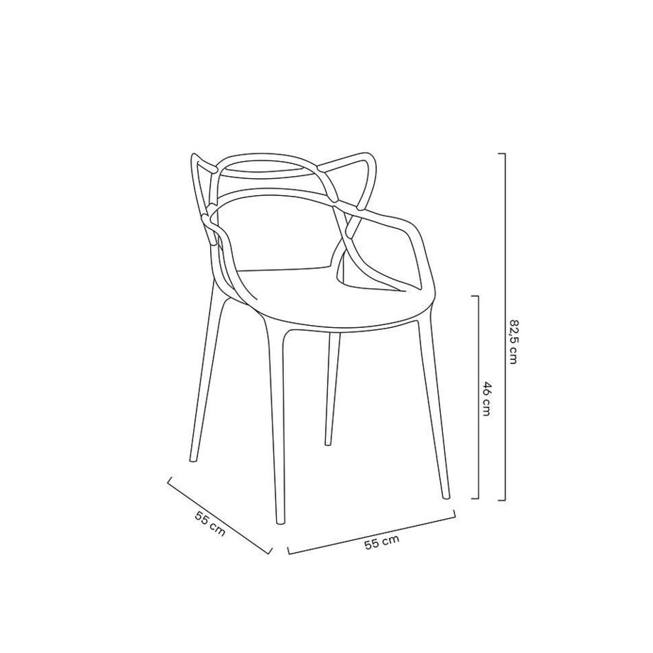 Czarne krzesło nowoczesne Hilo Premium z polipropylenu
