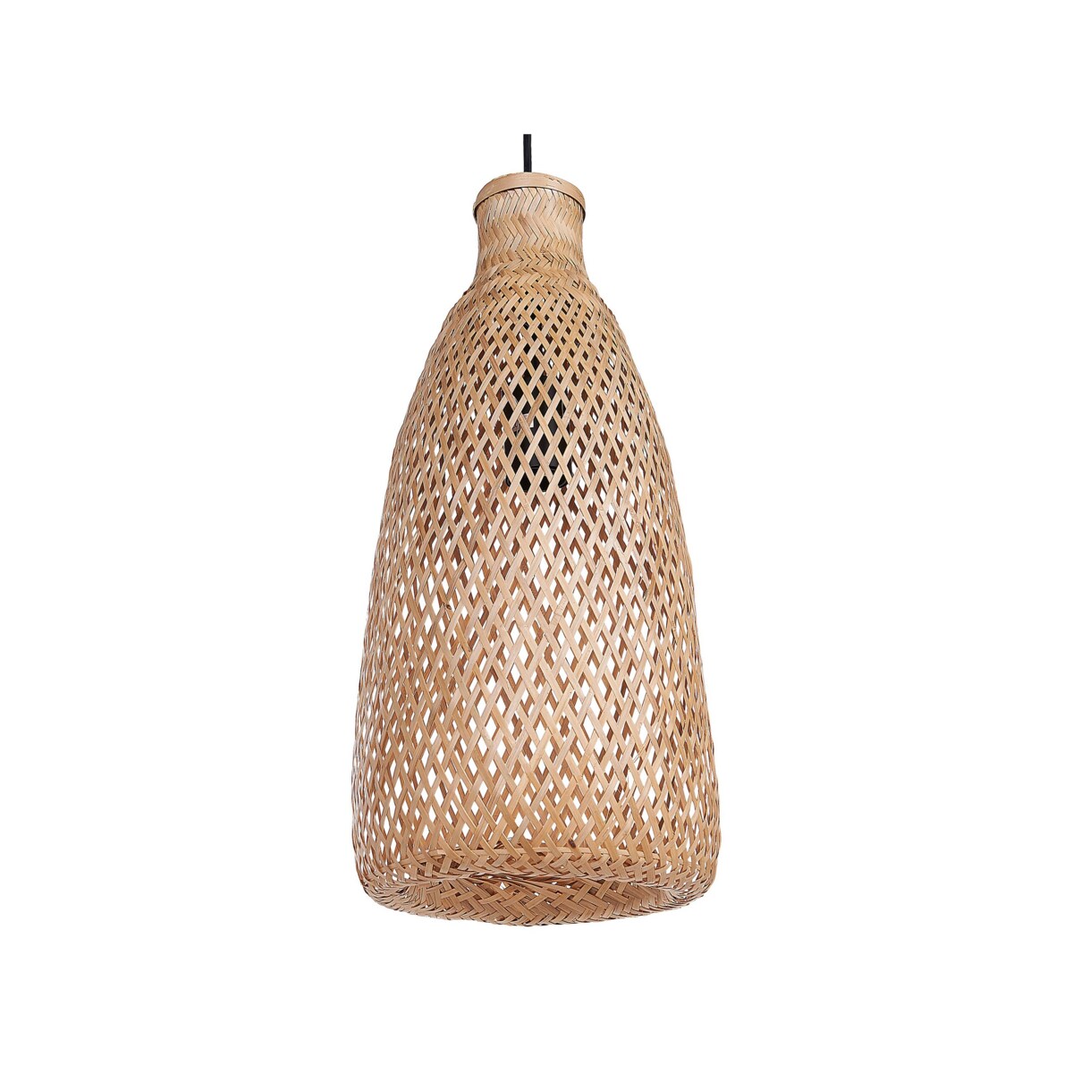 Lampa wisząca bambusowa jasne drewno LWELA