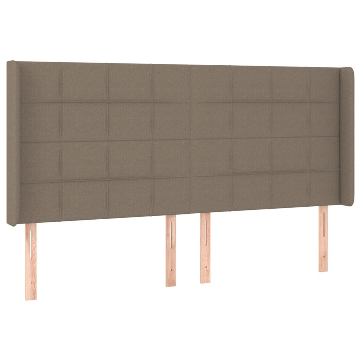 vidaXL Zagłówek uszak, taupe, 203x16x118/128 cm, tkanina