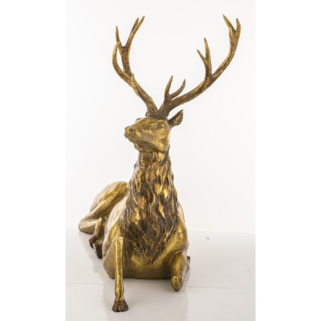 Dekoracja - figurka leżącego jelenia 50x52 cm