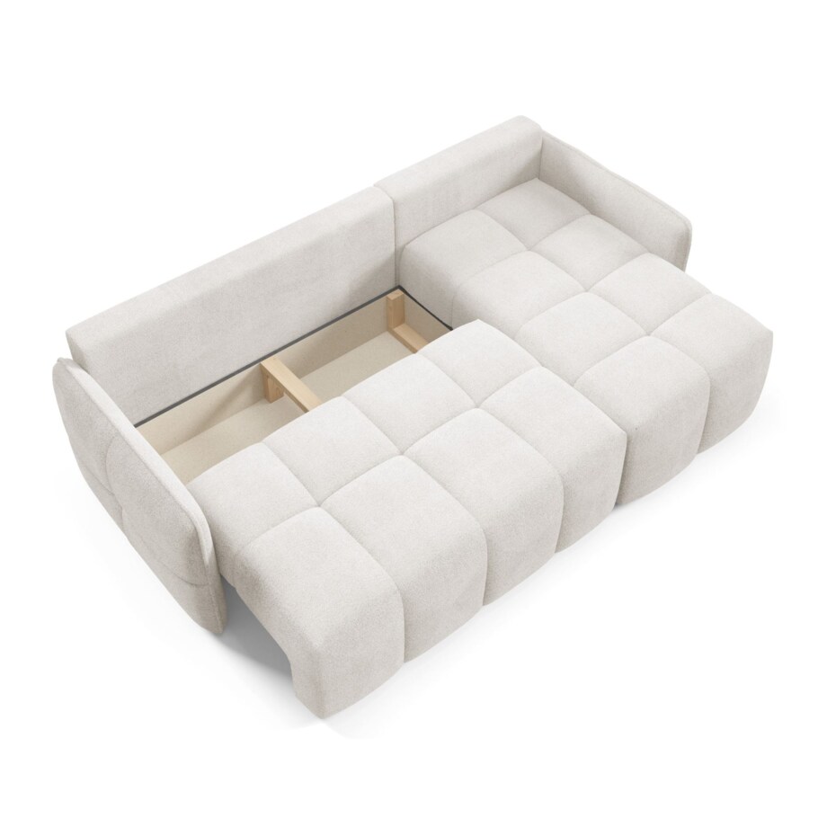 Narożnik MONO z funkcją spania i ozdobnymi poduszkami prawy, grafitowy