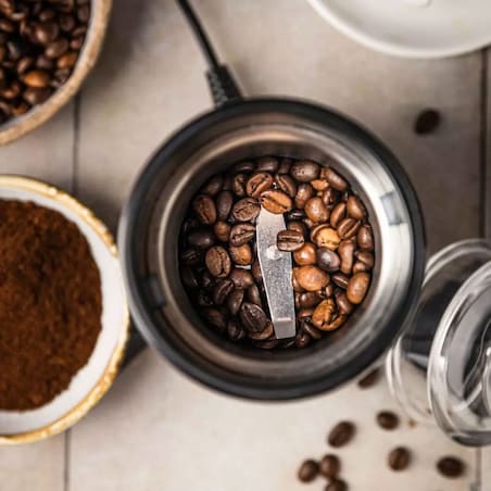 Młynek elektryczny do kawy czarny KLAUSBERG