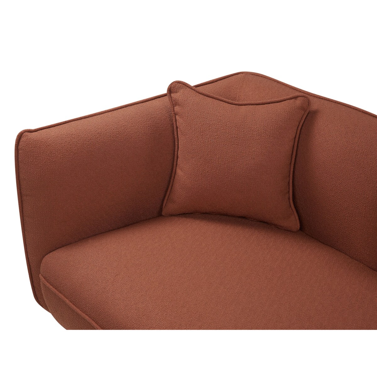 Szezlong boucle lewostronny ciemnoczerwony CHEVANNES