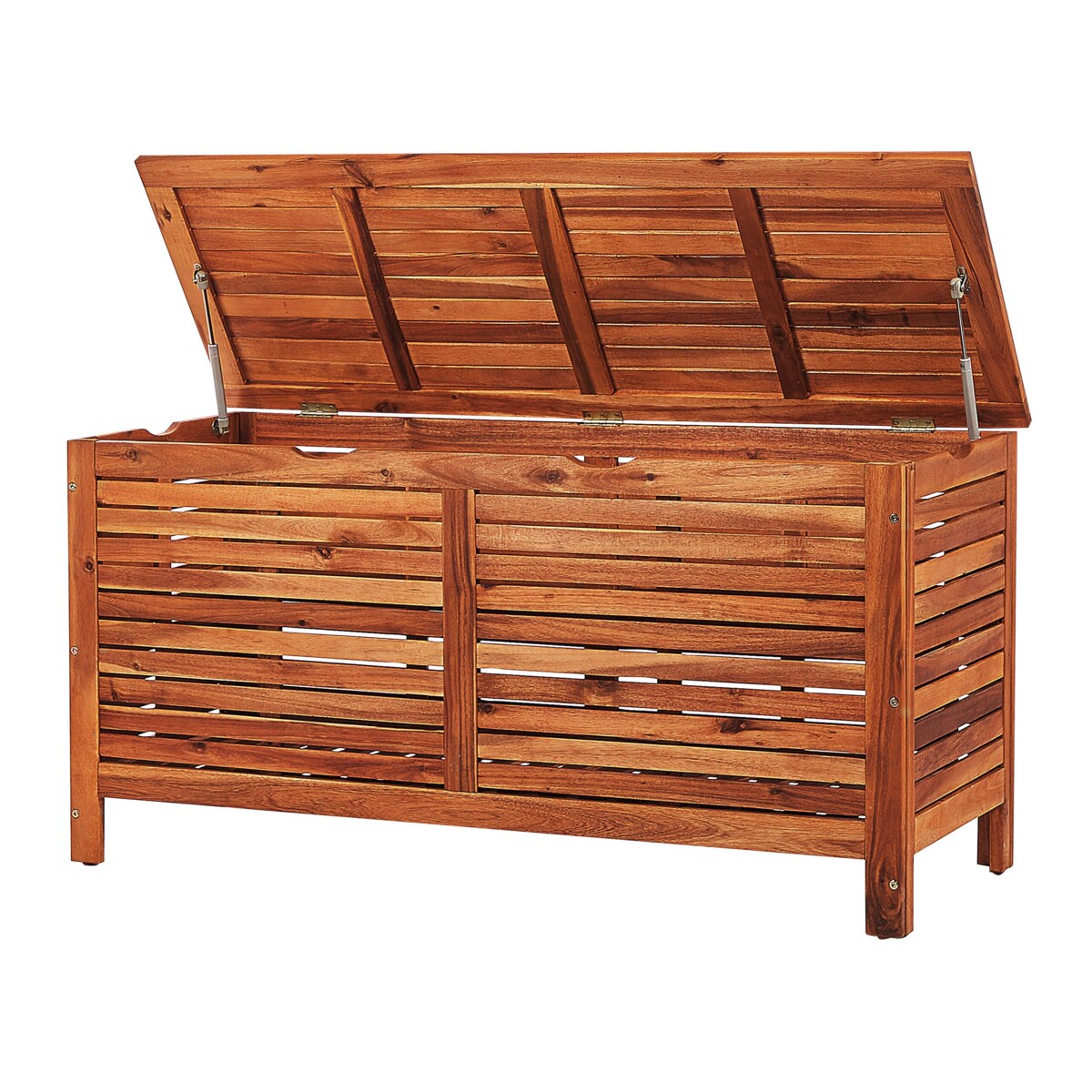 Skrzynia ogrodowa 130 x 64 cm ciemne drewno RIVIERA