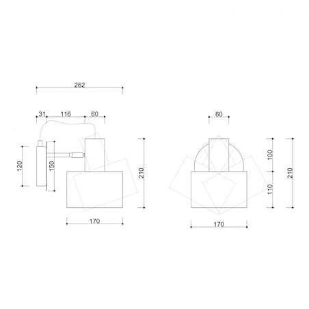 ENKEL KINKIET biała lampa ścienna / kinkiet