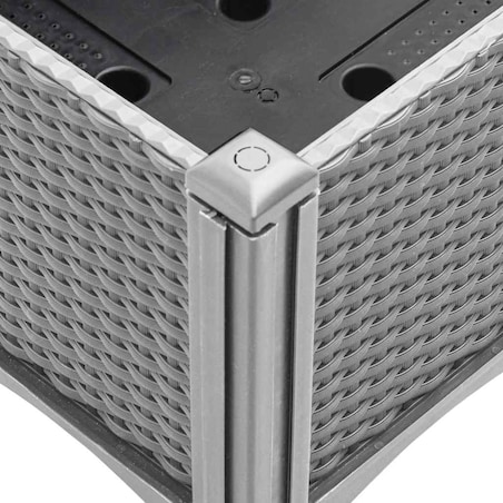 vidaXL Donica ogrodowa z kratką, jasnoszara, 160x120x142 cm, PP