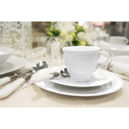 Garnitur do kawy dla 6 osób 18 el. Sofia biała 0001