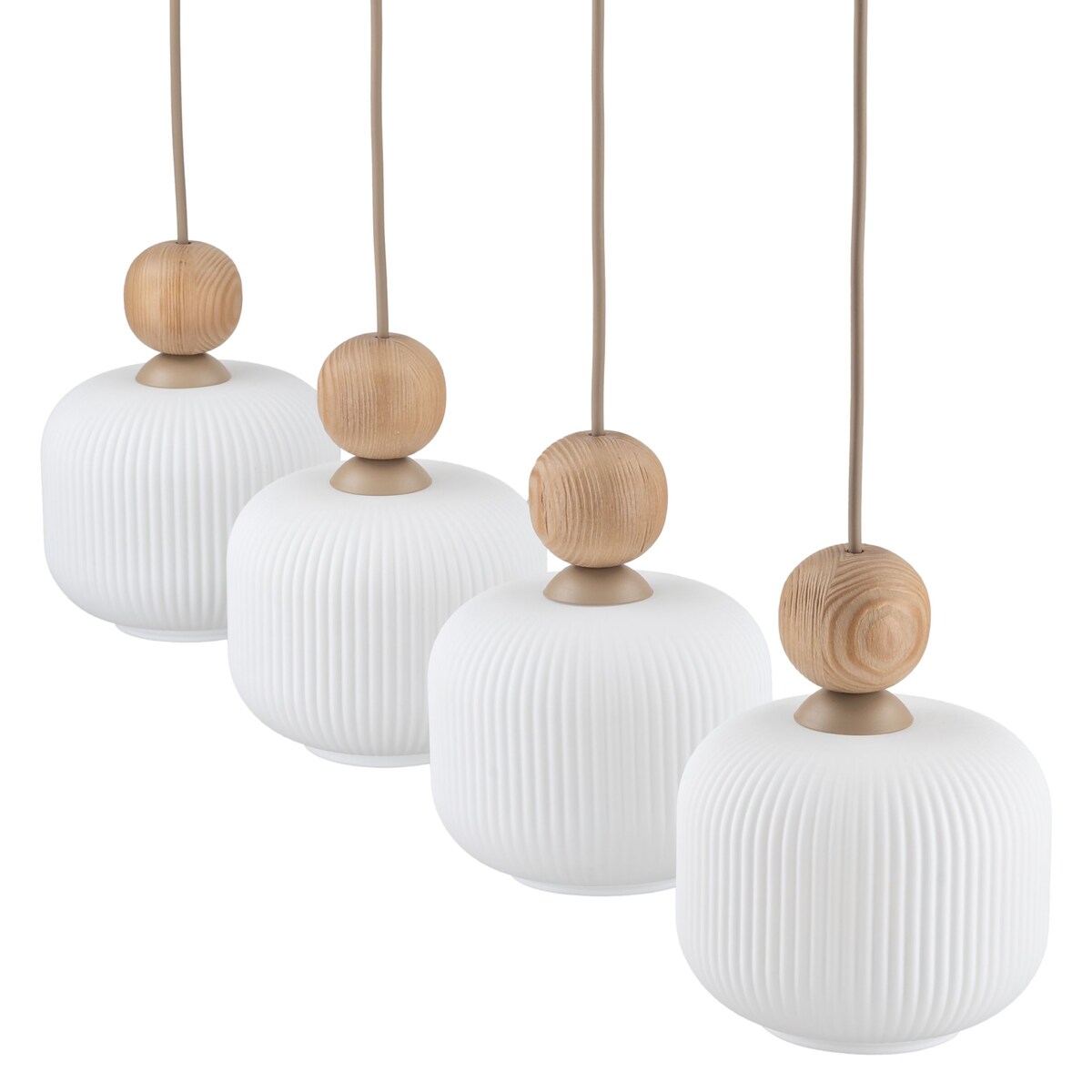 Lampa wisząca BALLO 11051 TK Lighting 4xE14 szklane klosze Sabia/biel 80 cm regulowana wysokość