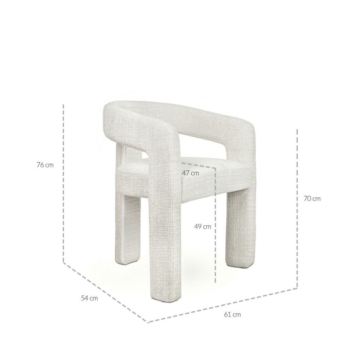 MaMaison krzesło LOGAN beżowe