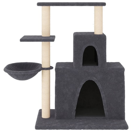 vidaXL Drapak dla kota z sizalowymi słupkami, ciemnoszary, 83 cm