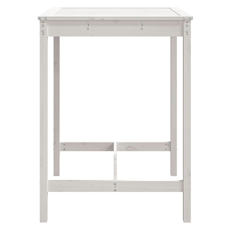 vidaXL Stolik ogrodowy, biały, 82,5x82,5x110 cm, lite drewno sosnowe