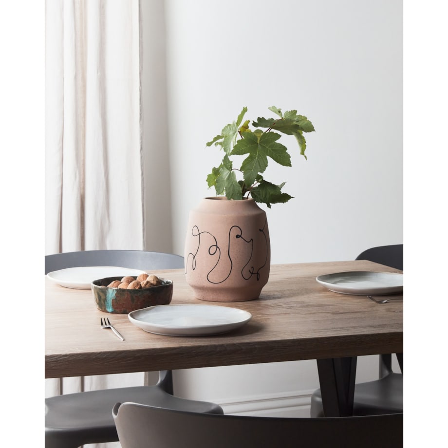 Kamionka Wazon na kwiaty 20 cm Beżowy Czarny SKATE