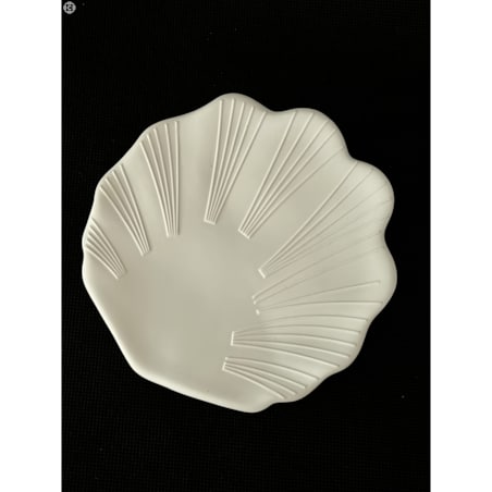 Taca dekoracyjna Shell Stone Biała