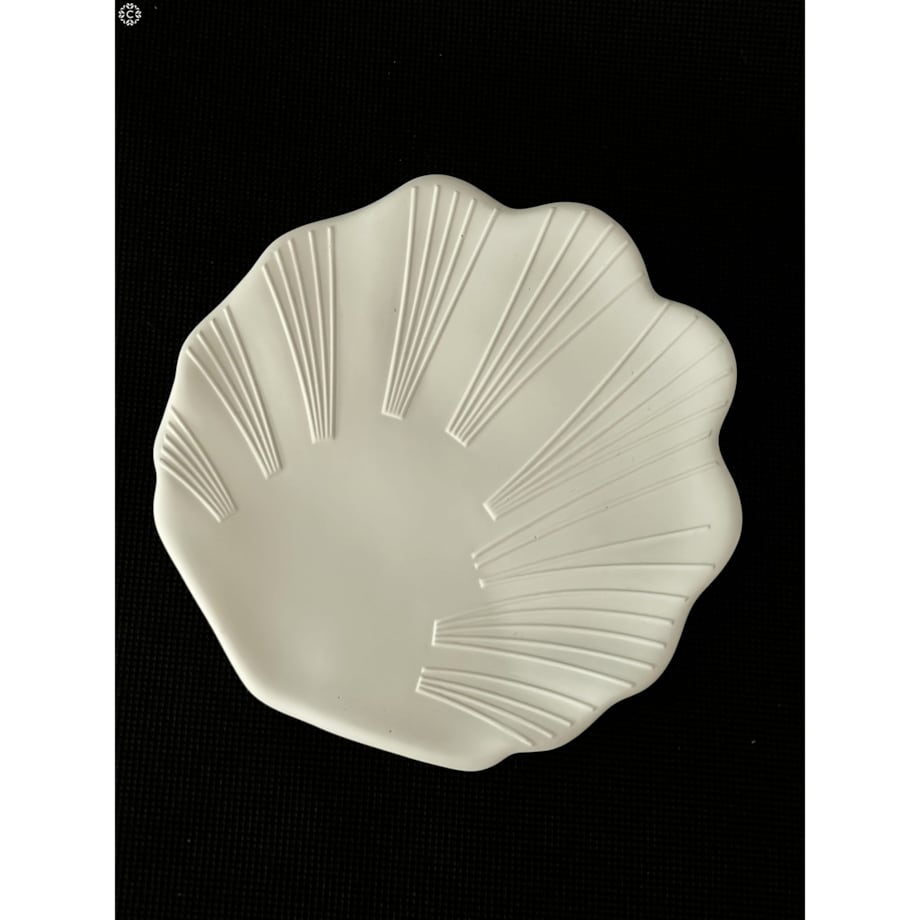 Taca dekoracyjna Shell Stone Biała