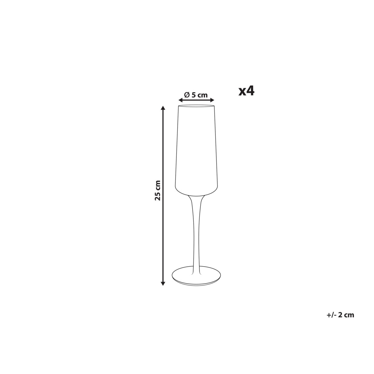 Flety do szampana QUARTZ