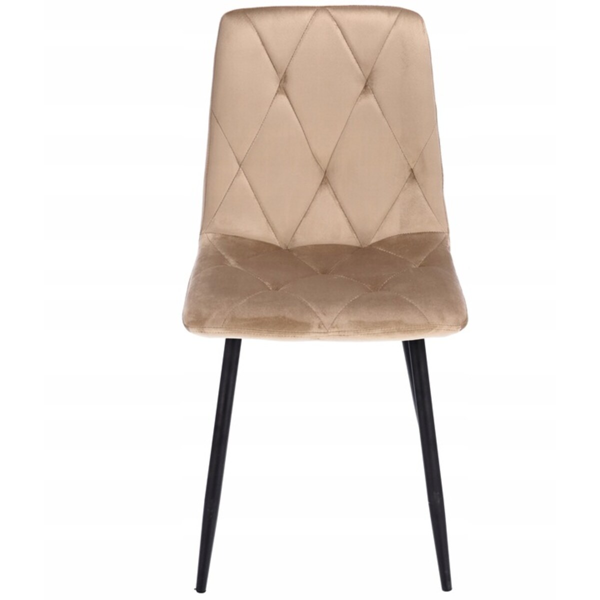 4 X Krzesło Tapicerowane Pikowane Welur Nowoczesne