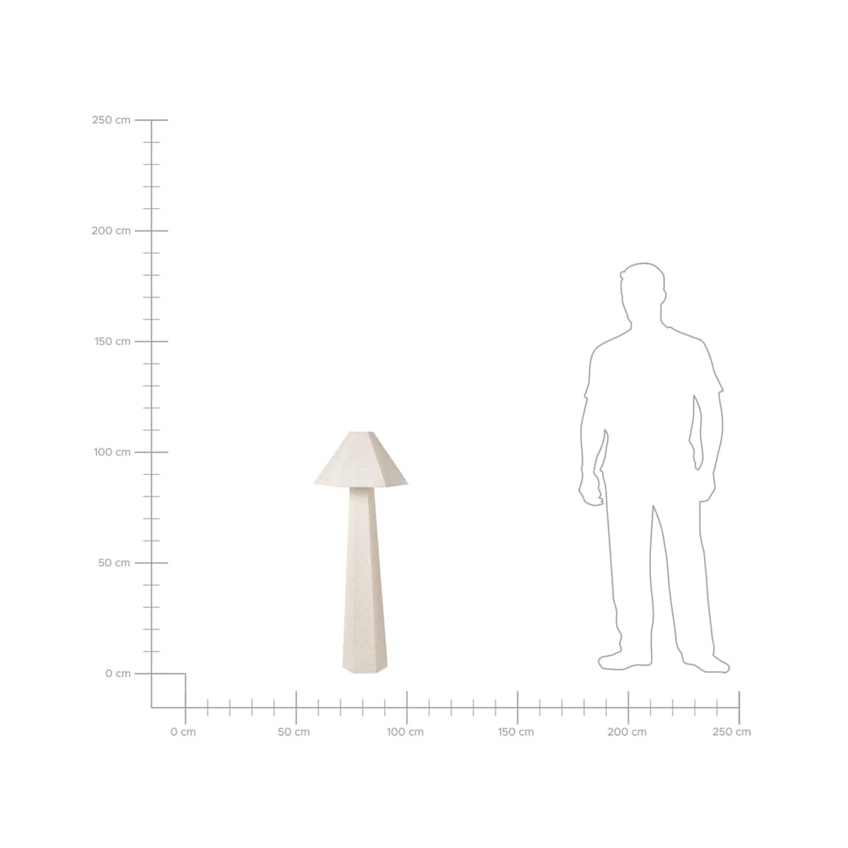 Lampa podłogowa DEMBI Jasnobeżowy