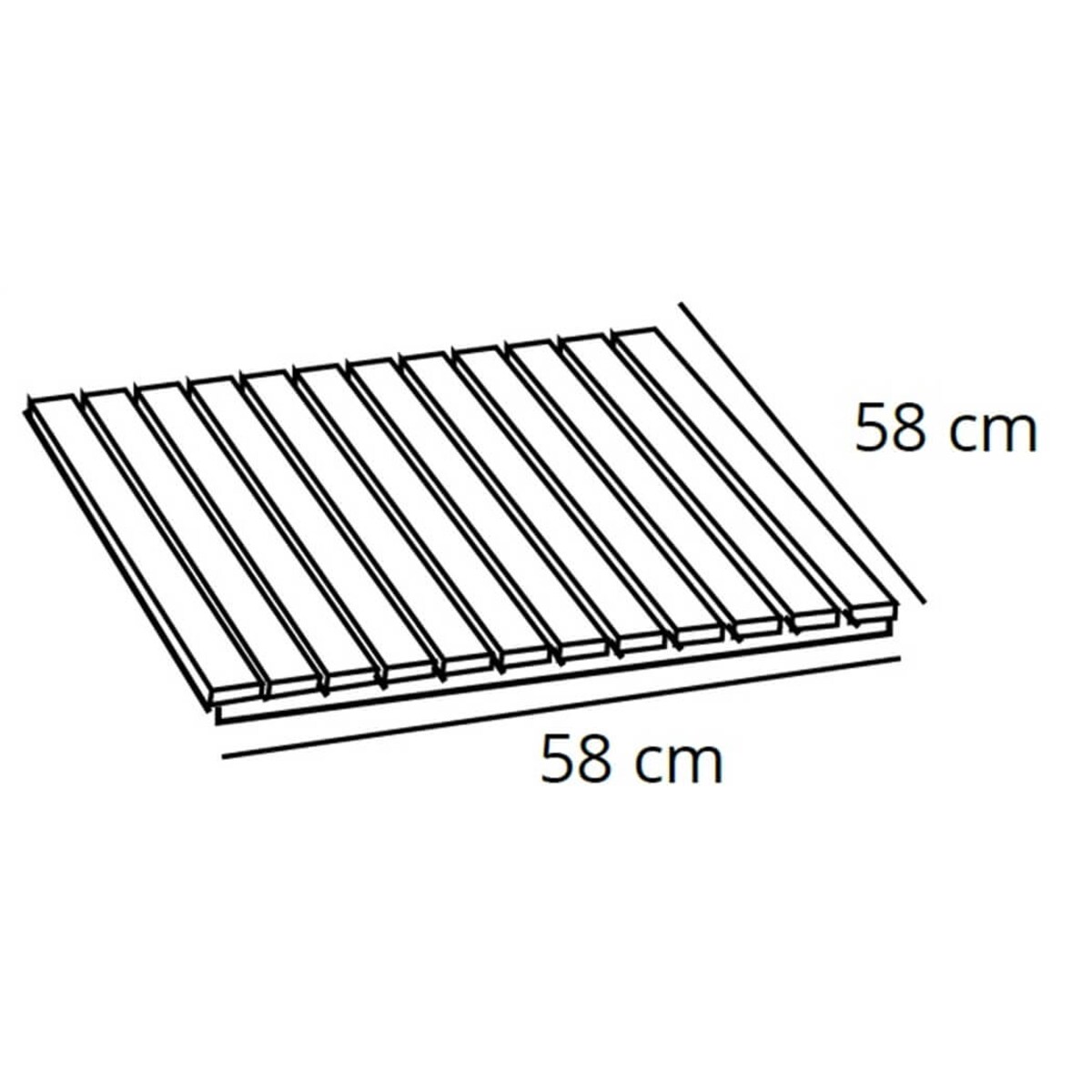 ARREDAMENTI SAMOA 60 Mata prysznicowa - 58 x 58 cm, brązowy