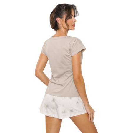 Piżama Sandi short Beżowy, XL