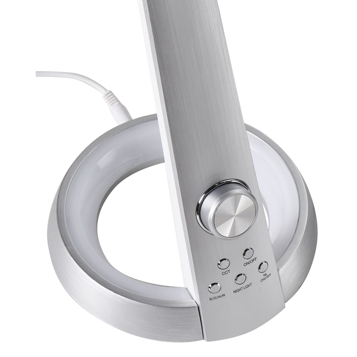 Lampa biurkowa LED CANOPUS Z portem USB Srebrny