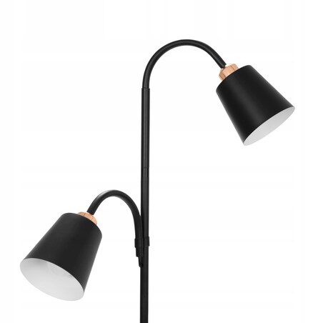 Lampa Stojąca Podłogowa Nowoczesna Czarna Loft