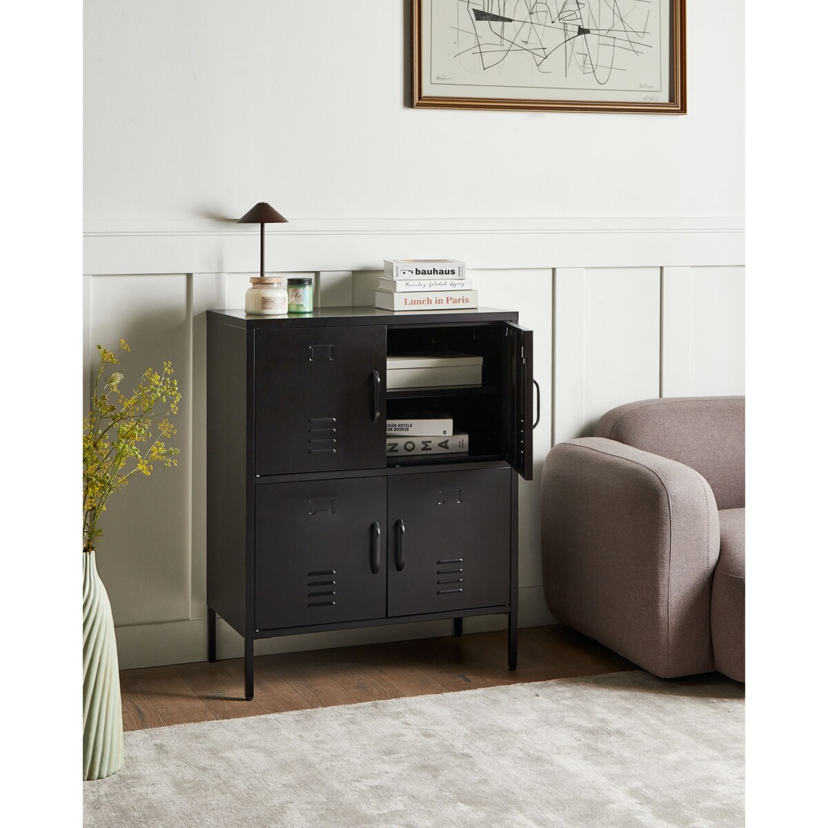 Szafka biurowa HOLBECK Metal Czarny