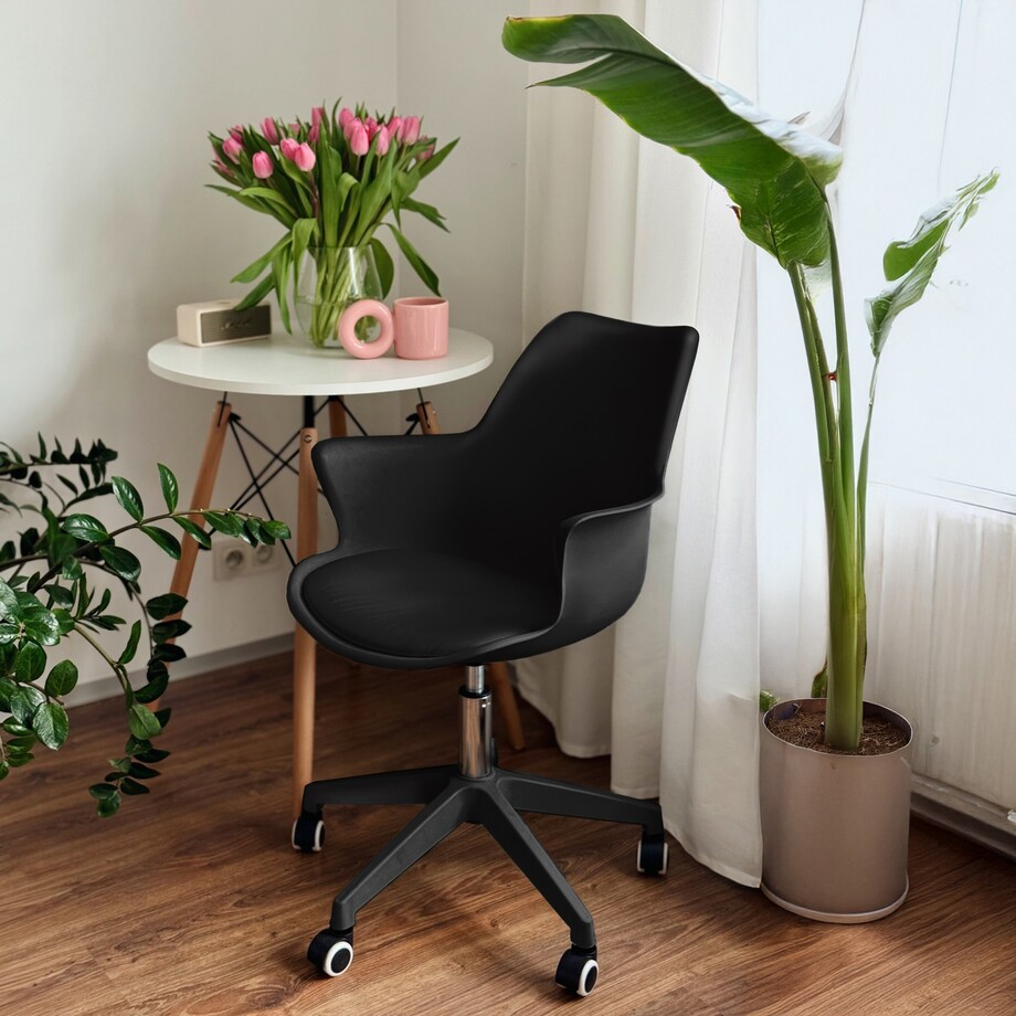 Krzesło obrotowe eleganckie INEZ czarne