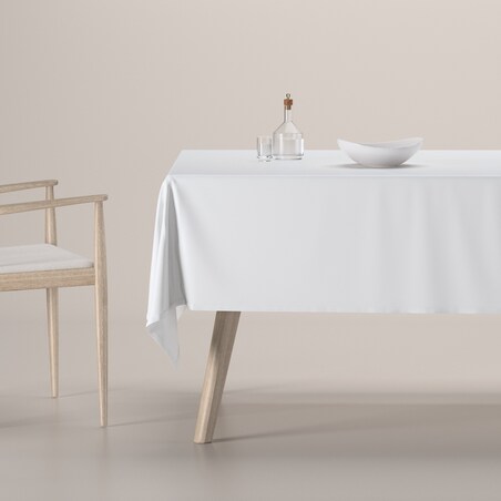 Obrus prostokątny 130 x 130 cm biały z połyskiem