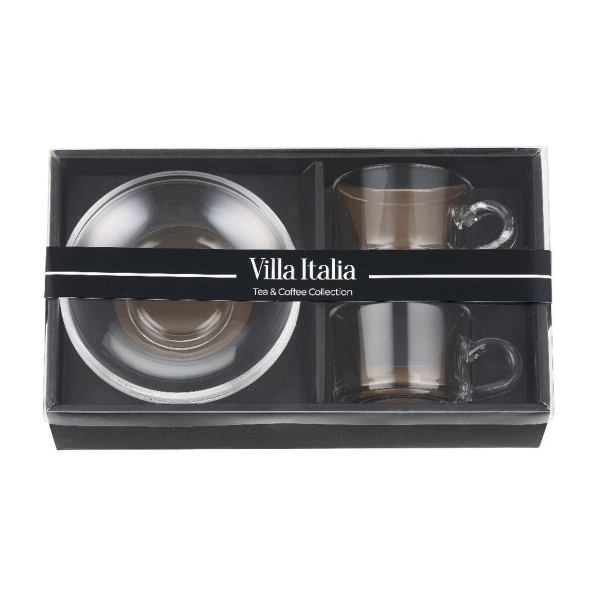 VILLA ITALIA Komplet filiżanek szklanych 2 sztuki Zestaw prezentowy TALITA