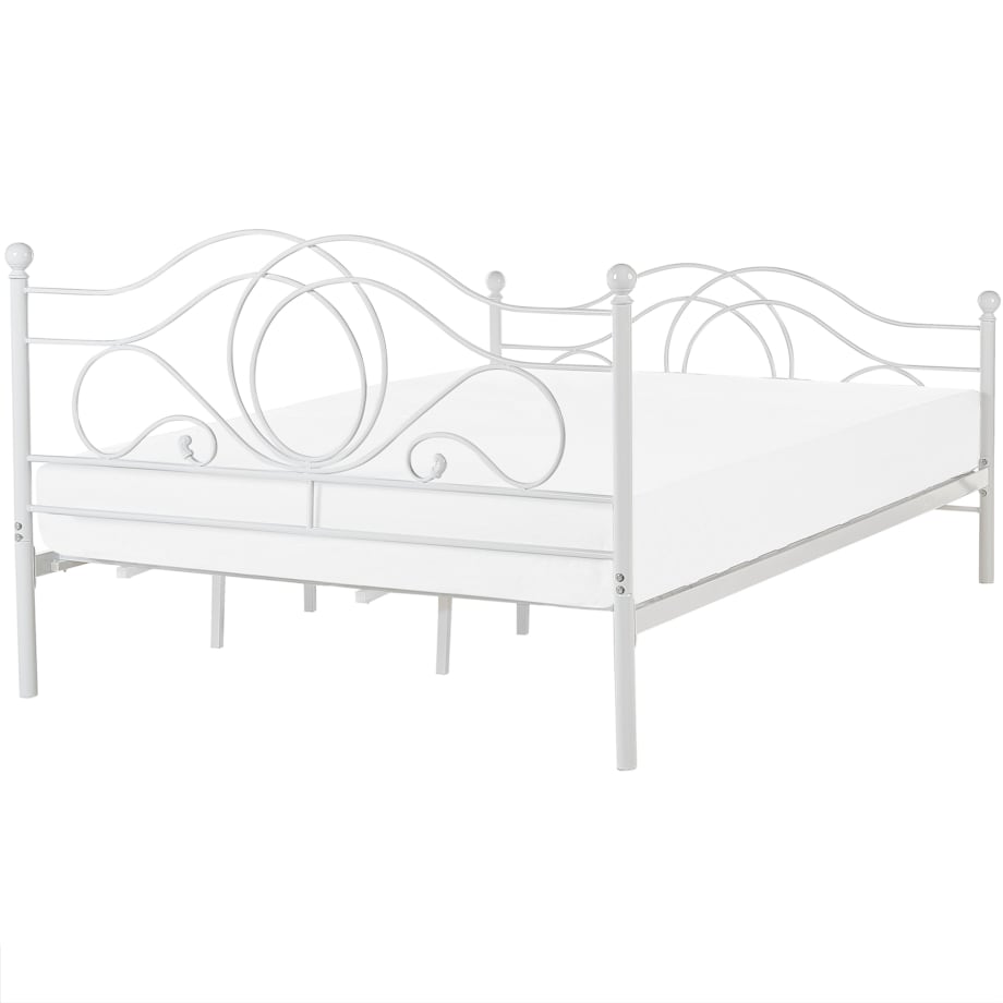 Łóżko Metal LYRA 180 x 200 cm Biały