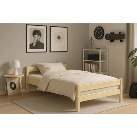 Łóżko młodzieżowe KOX-BED 80x180 sosna naturalna