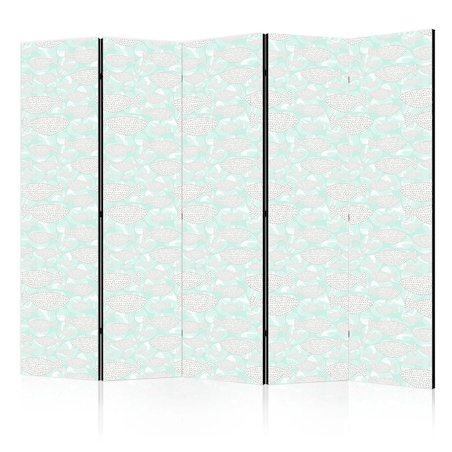 Parawan akustyczny Zwierzęta 225x172 cm 5-częściowy czarny