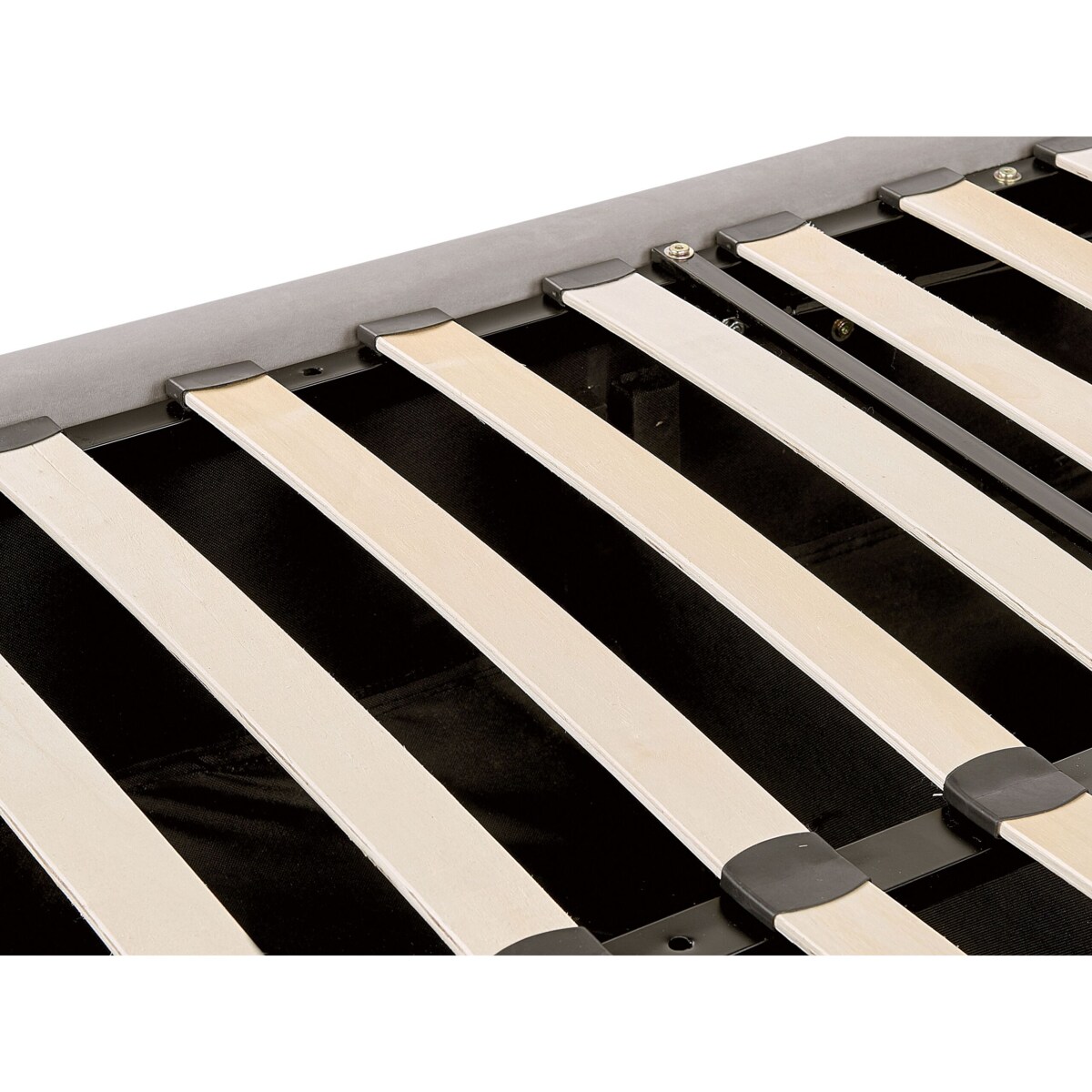 Łóżko z pojemnikiem welurowe 160 x 200 cm jasnoszare LUBBON