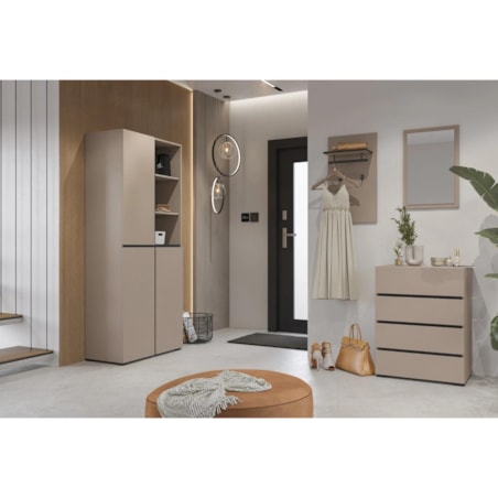 Komoda CROSS 4S 60cm congo/czarna