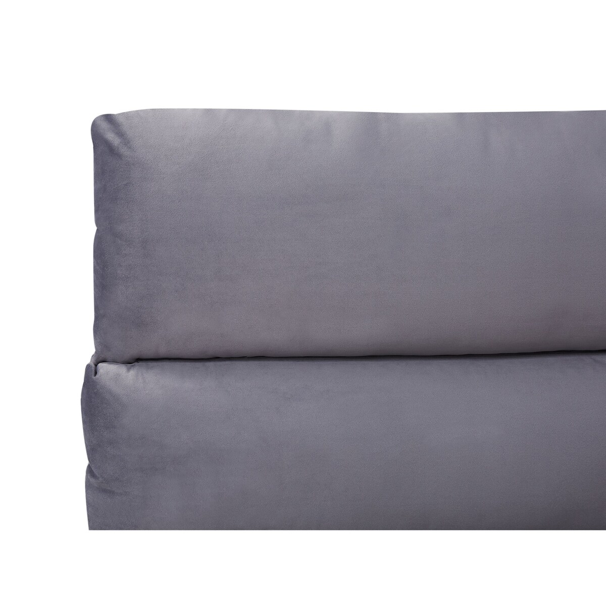 Łóżko z pojemnikiem welurowe 180 x 200 cm szare BATILLY