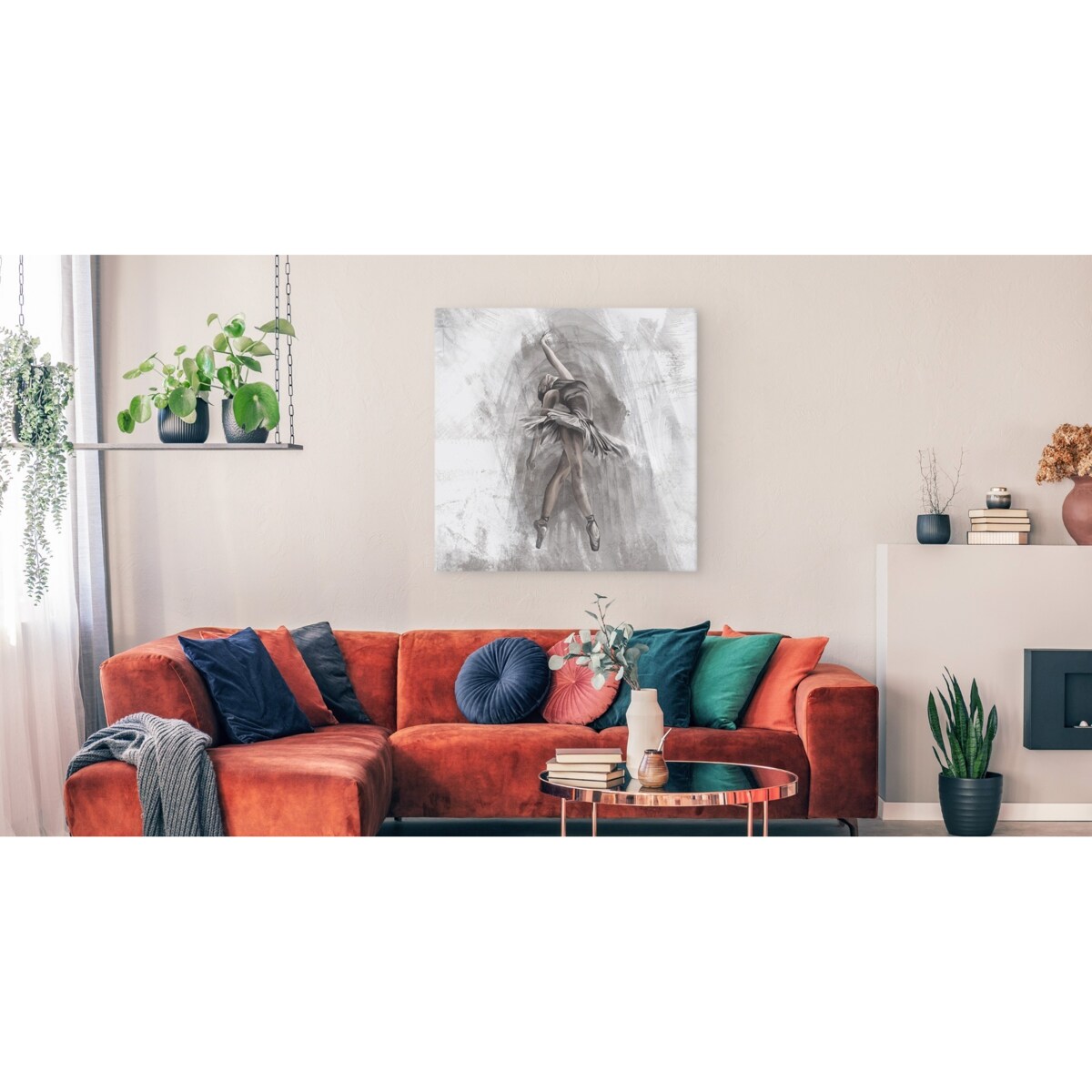 Obraz Abstrakcyjna baletnica na betonie 90x90cm