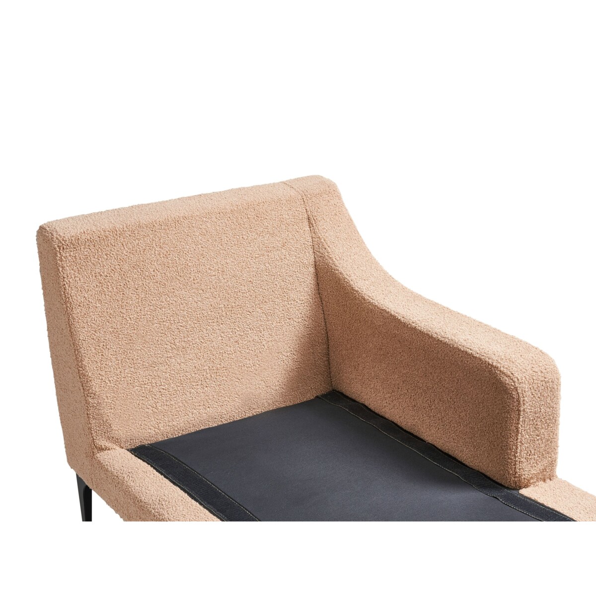 Szezlong boucle lewostronny piaskowy EWRON