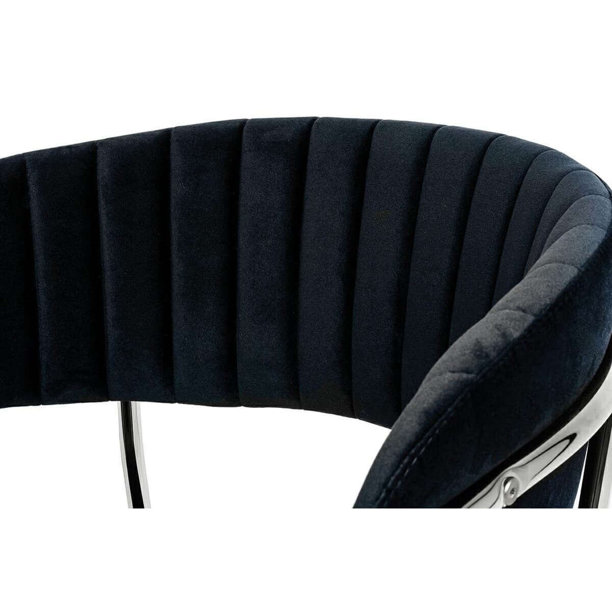 Krzesło barowe MARGO 65 czarny - welur, podstawa chromowana, King Home