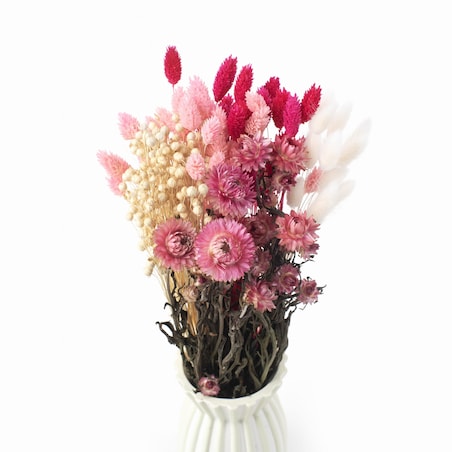 Zestaw suszonych kwiatów Amore - suszone kwiaty do wazonu