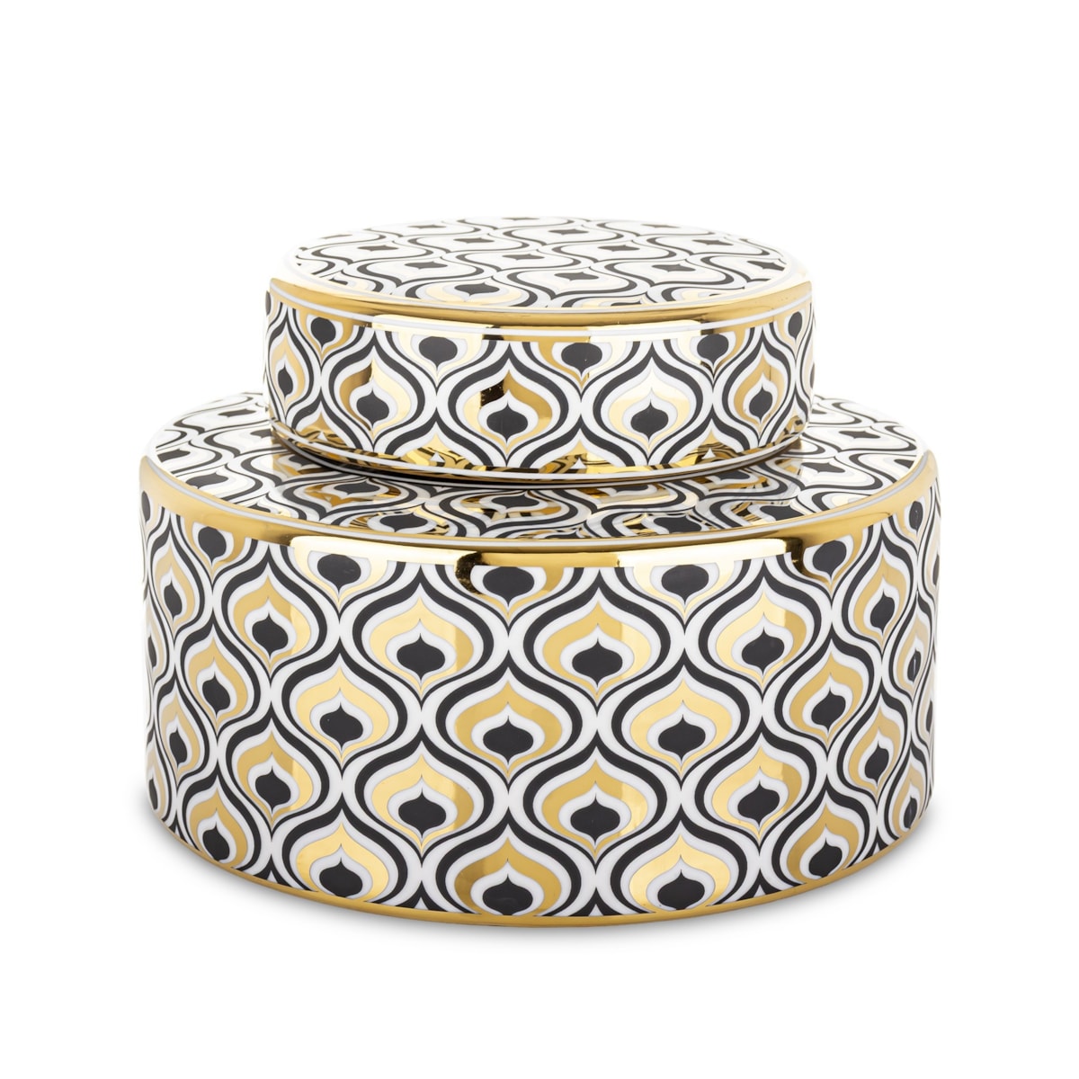 Pojemnik ceramiczny o ciekawym wzorze 16x23x23 cm