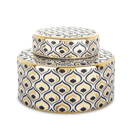Pojemnik ceramiczny o ciekawym wzorze 16x23x23 cm