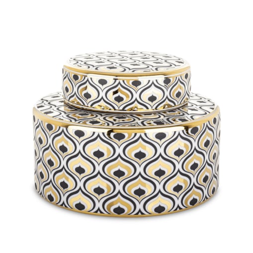 Pojemnik ceramiczny o ciekawym wzorze 16x23x23 cm