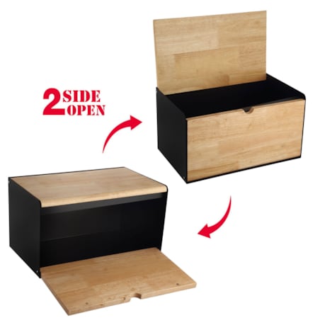 Chlebak stalowo-drewniany 2-stronnie otwierany KRISBERG