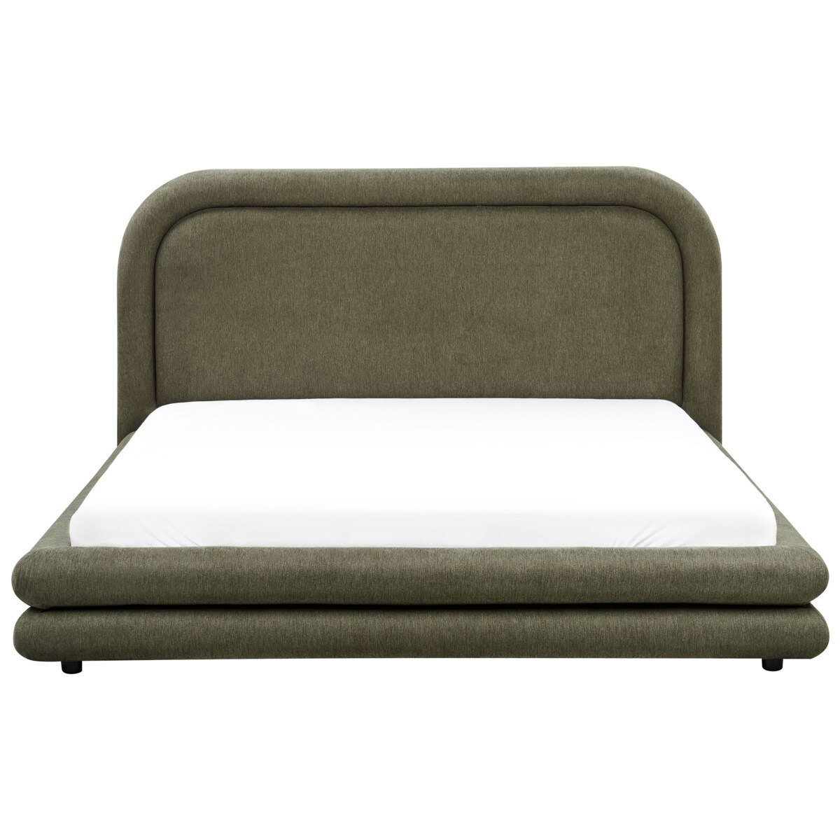 Łóżko Len syntetyczny LAVARDENS 160 x 200 cm Ciemnozielony