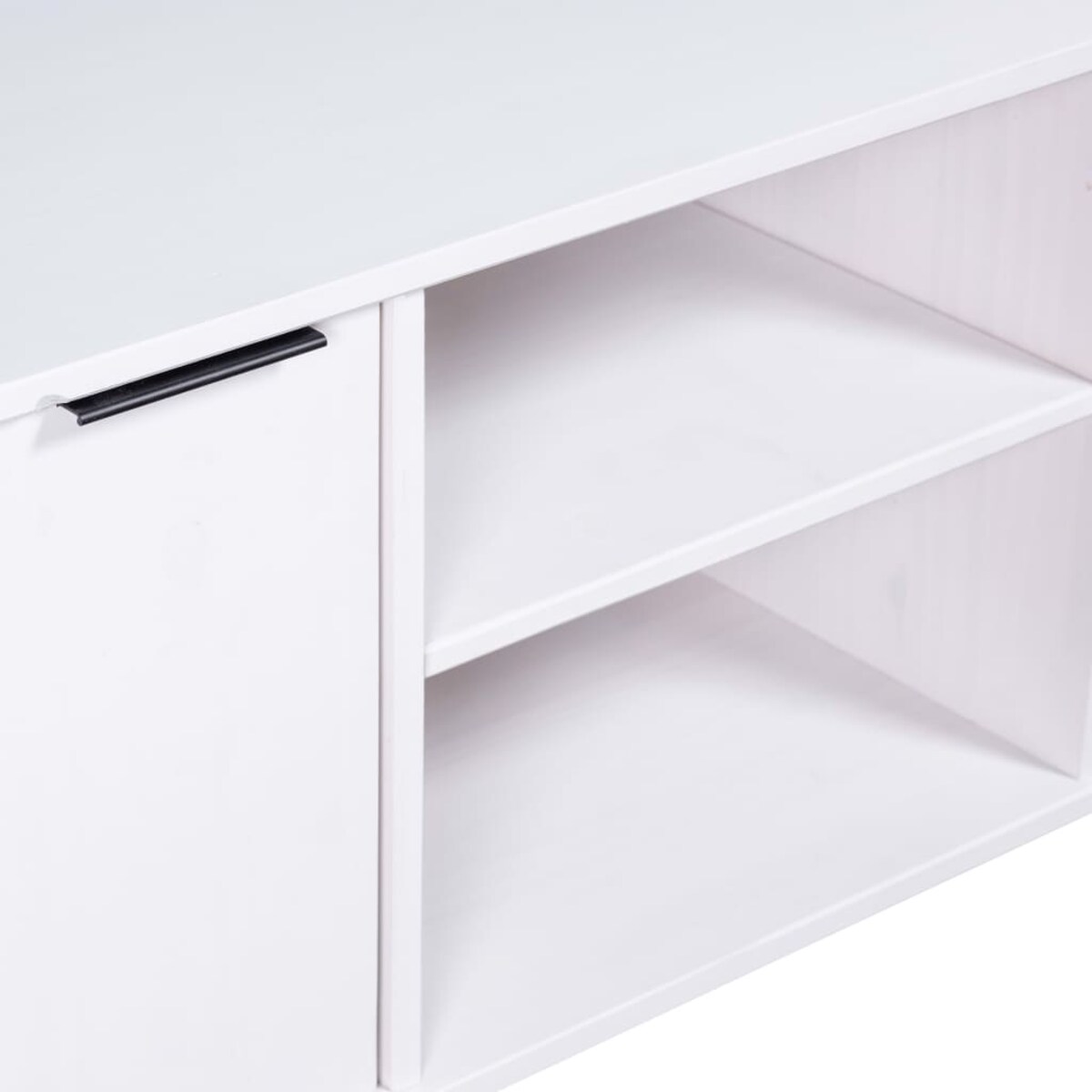 vidaXL Szafka pod TV New York, biała, lite drewno sosnowe